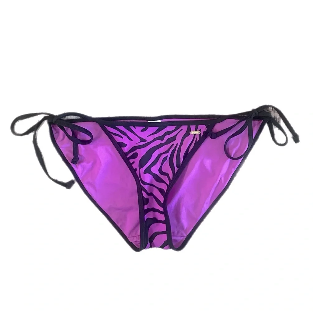 Victoria's Secret PINK Like New Purple & Black Zebra Bikini Size Small - Picture 5 of 7